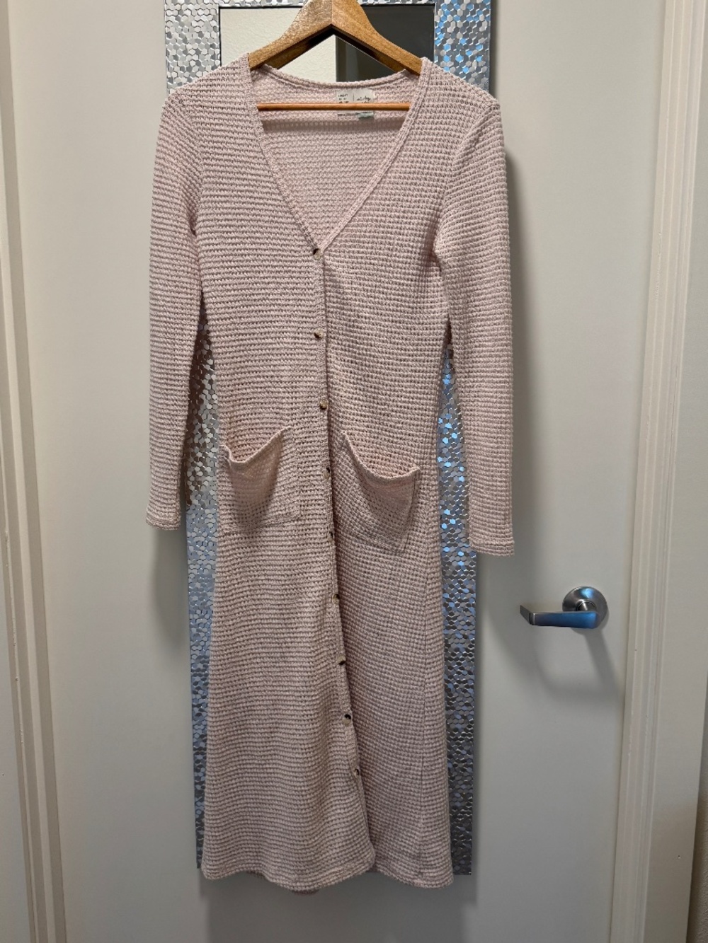 Preowned Women Anthropologie Longline Cardigan, Neutral Color, XS